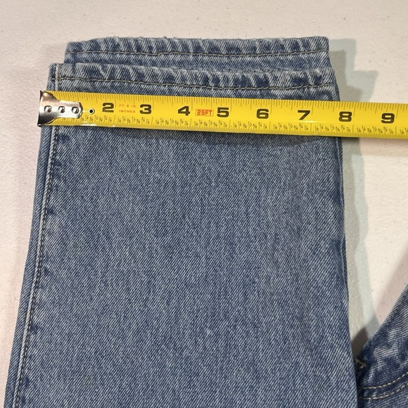 Levi's Women '94 Baggy Destructed Wide Leg Mid Rise Zip Fly Jeans 25x31 Blue NWT - Picture 3 of 12